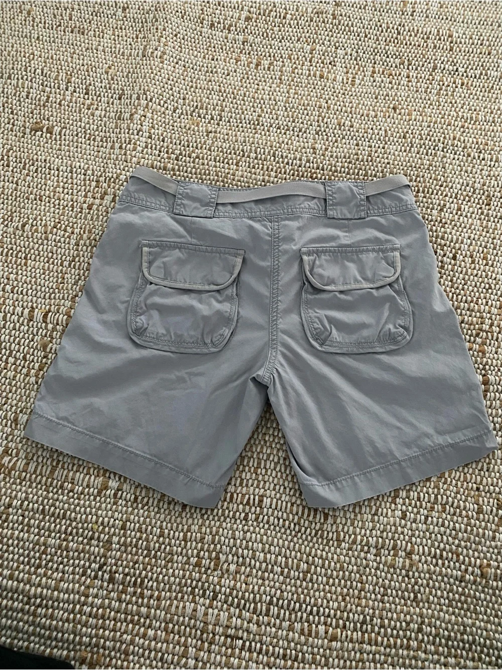 Vintage J.Crew City Fit Utility Shorts Blue Gray Roll Tab Sz 4